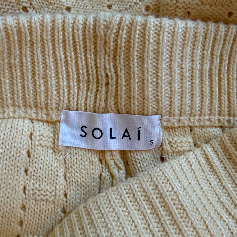 Solai Yellow Knit Coverup bottoms